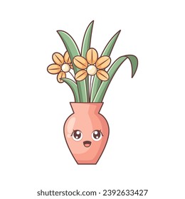 Cute Flower Character Design Illustration