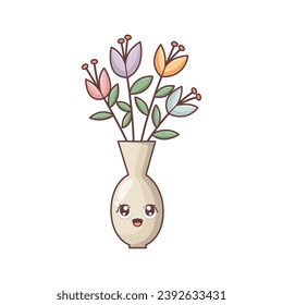 Cute Flower Character Design Illustration