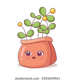 Cute Flower Character Design Illustration