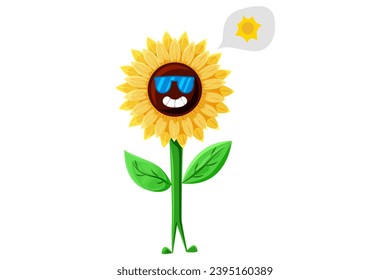 Cute Flower Character Design Illustration