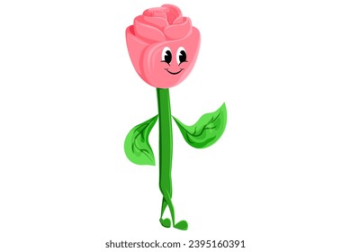 Cute Flower Character Design Illustration