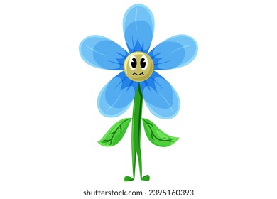 Cute Flower Character Design Illustration