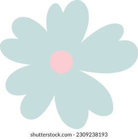 cute flower collection pastel vecter