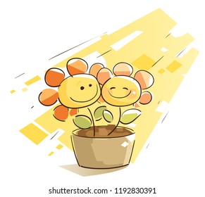 Cute Flower Couple