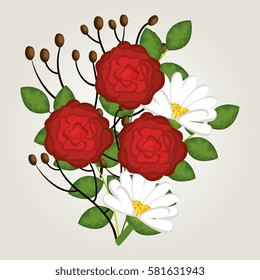 cute flower decoration icon