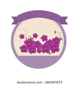cute flower decoration icon
