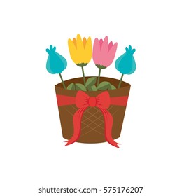 cute flower decorative icon