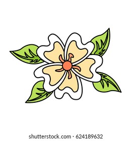 cute flower decorative icon