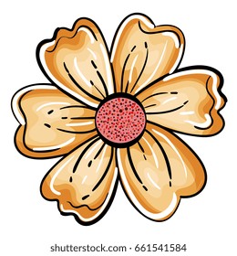 cute flower decorative icon