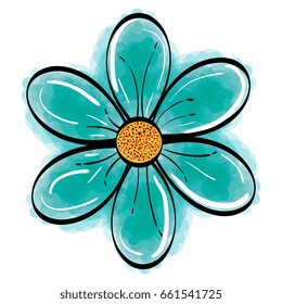cute flower decorative icon