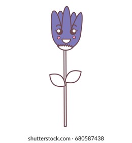 cute flower decorative kawaii character