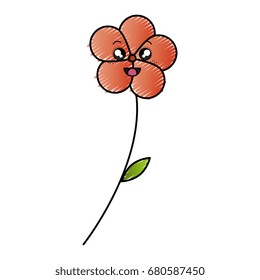 cute flower decorative kawaii character