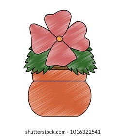 cute flower decorative in pot