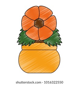 cute flower decorative in pot