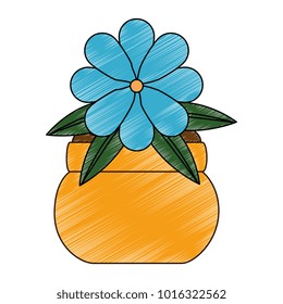 cute flower decorative in pot