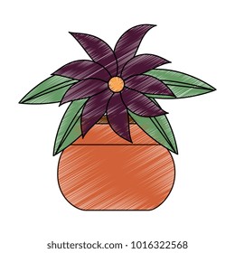 cute flower decorative in pot