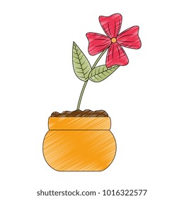 cute flower decorative in pot