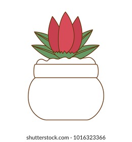 cute flower decorative in pot