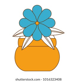cute flower decorative in pot