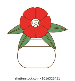 cute flower decorative in pot