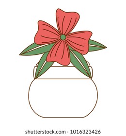 cute flower decorative in pot