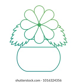 cute flower decorative in pot