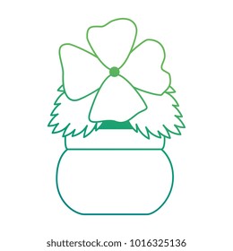 cute flower decorative in pot