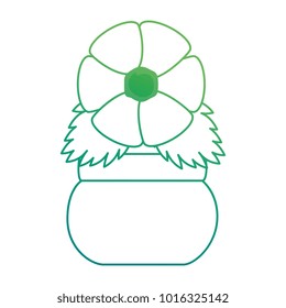 cute flower decorative in pot