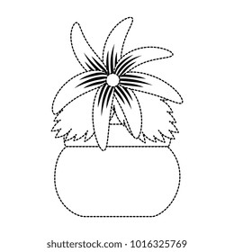 cute flower decorative in pot