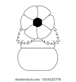 cute flower decorative in pot