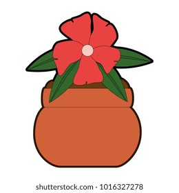 cute flower decorative in pot