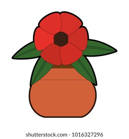 cute flower decorative in pot