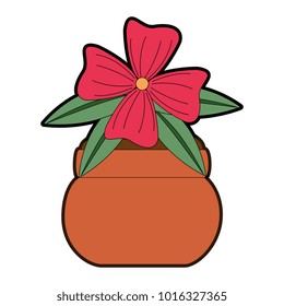 cute flower decorative in pot