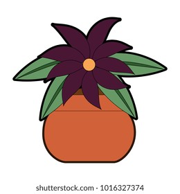cute flower decorative in pot