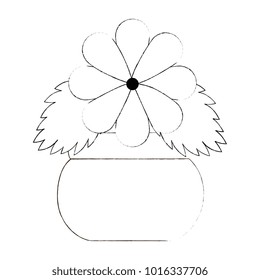 cute flower decorative in pot