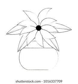cute flower decorative in pot