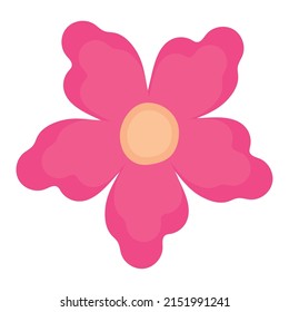 cute flower design over white