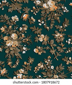 cute flower design textile illustration