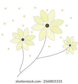 cute flower design  Vector  background