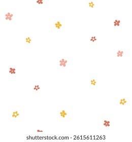 cute flower doodle seamless pattern. Vector illustration