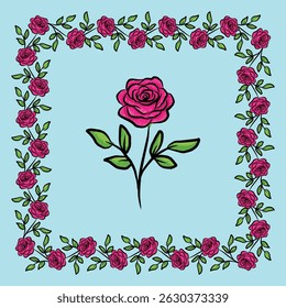 bonito flor doodle vetor com fundo