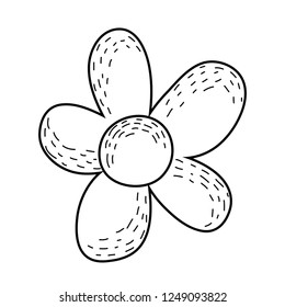 cute flower drawn icon