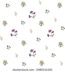 Lindo elemento floral, hojas y corazón. Hoja floral. Abstractas patrón de dibujos animados sin fisuras. Textura para tarjeta, tela, envoltura, textil, Fondo de pantalla, fondo, gif de papel, bufanda, caja del teléfono