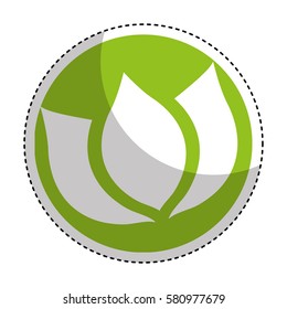 cute flower emblem icon
