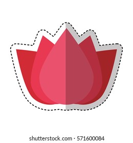 cute flower emblem icon vector illustration design