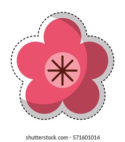 cute flower emblem icon vector illustration design