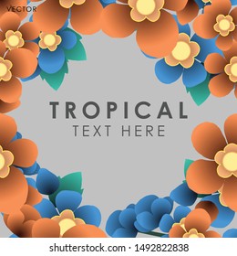 Cute flower Frame, Vector illustration design element