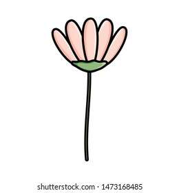 cute flower garden decorative icon