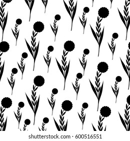 cute flower garden decorative pattern vector illustration design