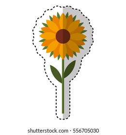 cute flower garden isolated icon vector illustration design